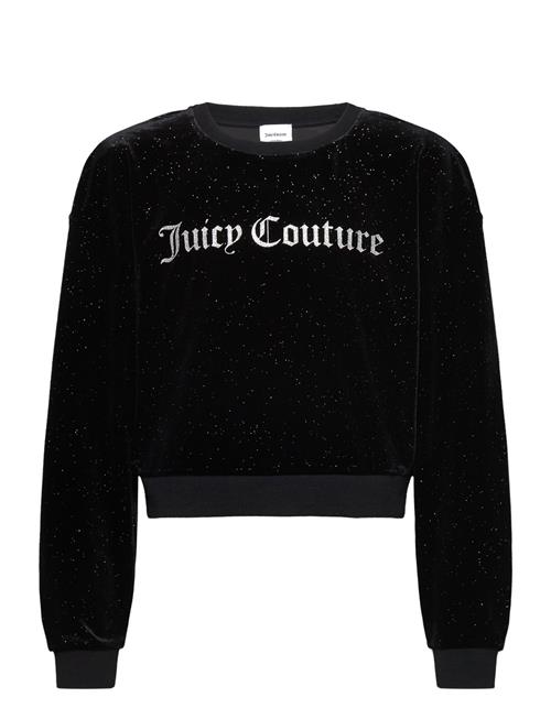 Juicy Couture Glitter Velour Over Crew Juicy Couture Black