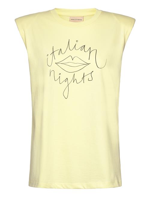 Cotton T-Shirt With Shoulderpads Stella Nova Yellow