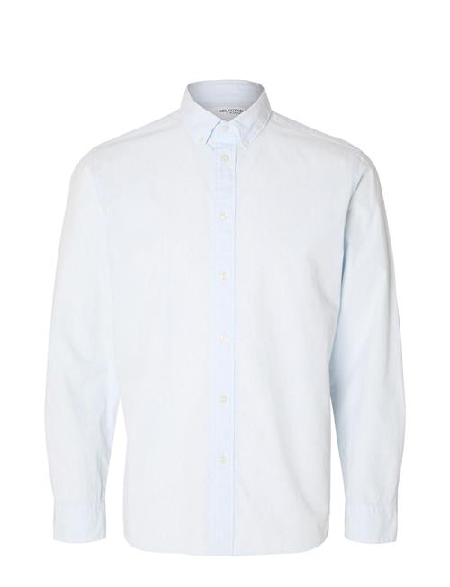 Slhslimrick-Poplin Shirt Ls Noos Selected Homme Blue