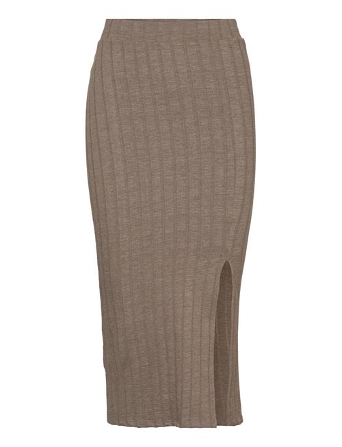 LMTD Nlflunne Long Slim Skirt LMTD Brown