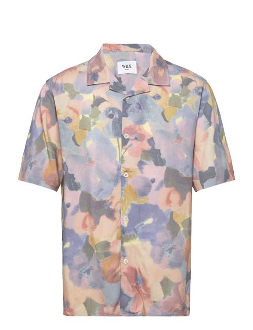 Wax London Didcot Ss Shirt Botanic Blue/Pink Wax London Blue