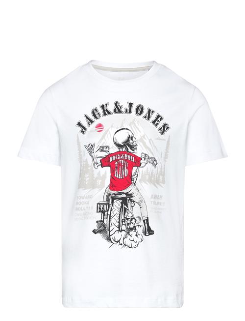 Se Jack & Jones Jjskull Rock Tee Ss Crew Neck Jnr Jack & J S White ved Booztlet