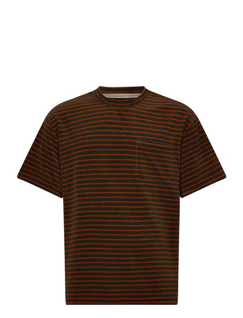 Akholger Frotte Stripe Tee Anerkjendt Brown