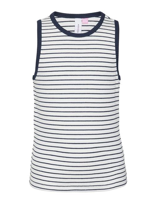 Vero Moda Girl Vmvio Striped Sl Top Jrs Girl Vero Moda Girl White