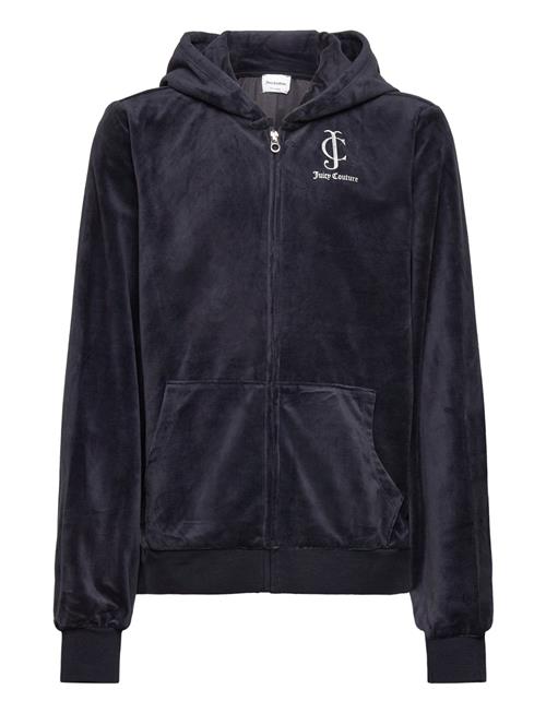 Se Juicy Couture Juicy Velour Zip Through Hoodie Juicy Couture Navy ved Booztlet