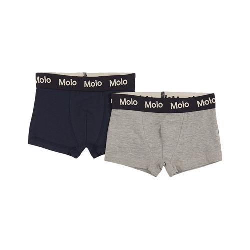 Molo 2-pak Justin Boxer Trusser Navy/Gray | Grå | 122/128 cm