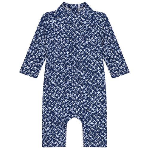 Petit Bateau Blomstret UV-dragt Navyblå | Blå | 6 months