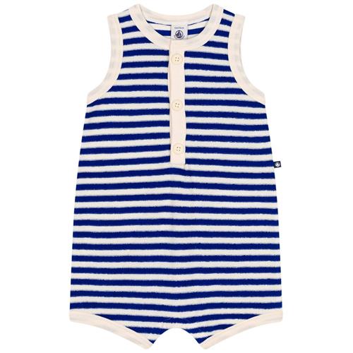 Petit Bateau Stribet Romper Blå | Blå | 6 months