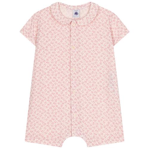 Petit Bateau Blomstret Romper Lyserød | Lyserød | 12 months