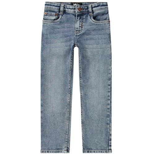 Se Molo GOTS Aksel Jeans Worn Denim | Blå | 98 cm ved Babyshop