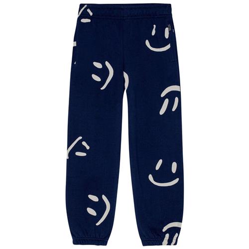 Se Molo GOTS Adan Joggingbukser Big Smiles Navy | Marine blå | 98 cm ved Babyshop