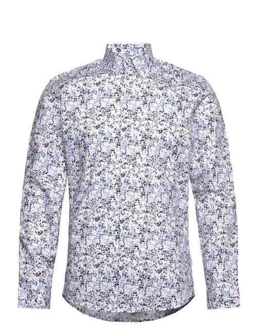 Lindbergh Printed Superflex Shirt L/S Lindbergh Blue