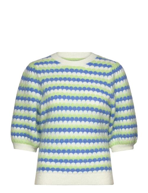 Knitted Wave Stripe Short Sleeved S Stella Nova Blue