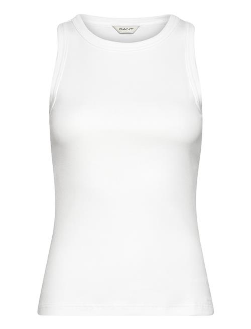 GANT High Neck Rib Tank Top GANT White