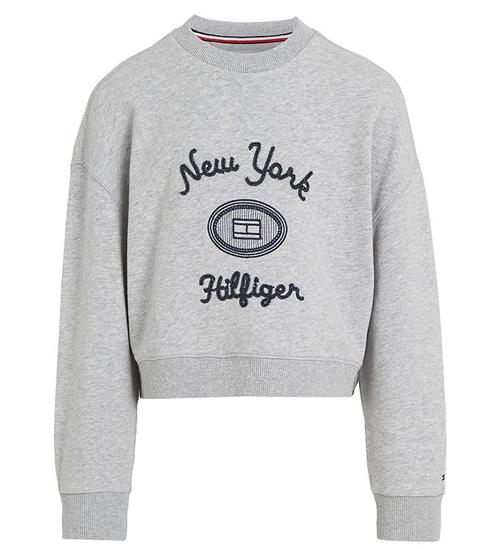 Tommy Hilfiger Bluse - NY Embroidered - Light Grey Heather