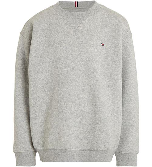 Se Tommy Hilfiger Tommy Hilfiger Sweatshirt - Timeless - Light Grey Heather ved KidsWorld