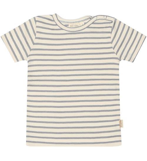 Se Petit Piao Petit Piao T-shirt - Rib - Modal - Blue Mist ved KidsWorld