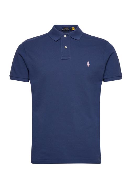 Se Polo Ralph Lauren Slim Fit Mesh Polo Shirt Polo Ralph Lauren Blue ved Booztlet