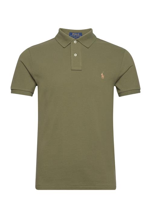 Se Polo Ralph Lauren Slim Fit Mesh Polo Shirt Polo Ralph Lauren Khaki ved Booztlet