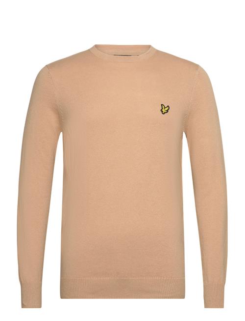 Se Lyle & Scott Cotton Merino Crew Jumper Lyle & Scott Cream ved Booztlet