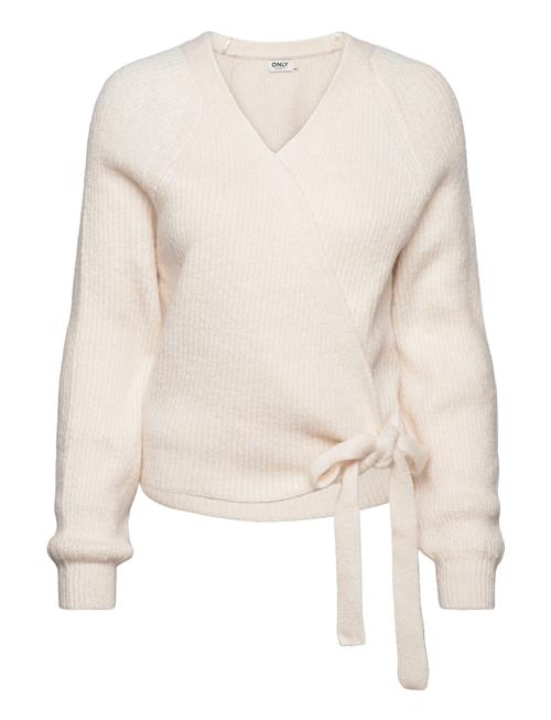 Se ONLY Onlmia L/S Wrap Cardigan Knt Noos ONLY Cream ved Booztlet