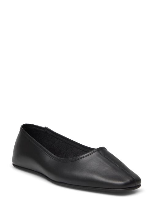 Se Selected Femme Slfelia Leather Ballerina Selected Femme Black ved Booztlet