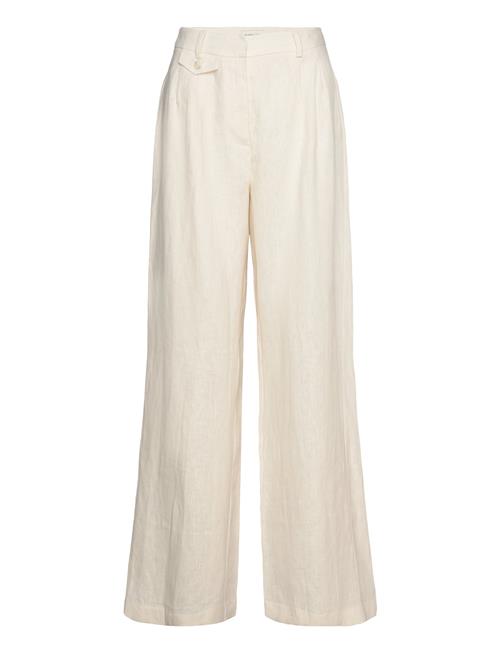 Malina Mya Double Pleat Wide Linen Pants Malina Cream