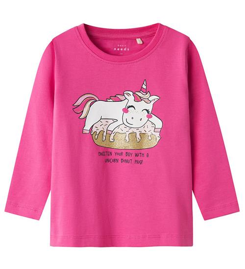 Se Name It Bluse - NmfVeen - Raspberry Rose/Donut Hug ved KidsWorld