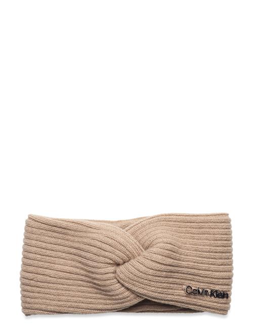 Calvin Klein Ck Must Logo Twisted Headband Calvin Klein Beige