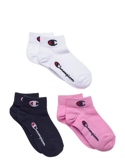 3Pk Quarter Socks Champion Pink