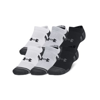 Under Armour Strømper 6P Unisex Perfect Tech No Show Socks Flerfarvet polyester Large