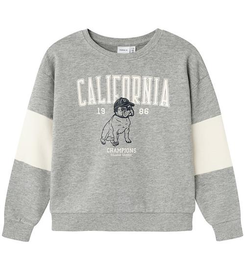 Se Name It Name It Sweatshirt - NkmLomade - Grey Melange ved KidsWorld