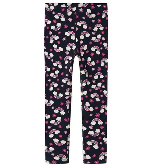 Se Name It Leggings - NmfVivian - Dark Sapphire m. Regnbuer ved KidsWorld