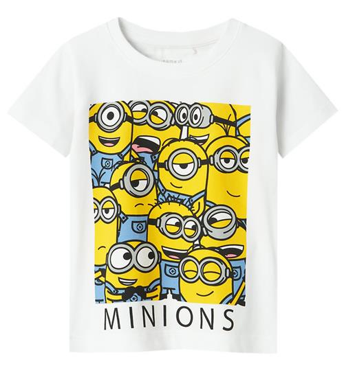 Se Name It Name It T-shirt - NmmJule Minions - Bright White ved KidsWorld