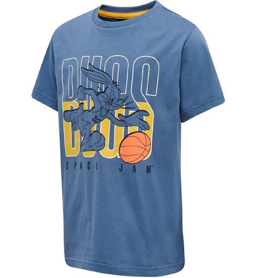 Se Hummel T-shirt - hmlSpace Jam Tres - Blue Horizon m. Print ved KidsWorld