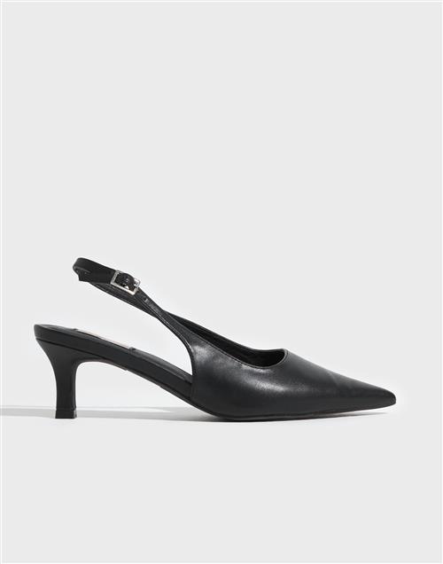 Nelly - Sort - Pointy Low Slingback