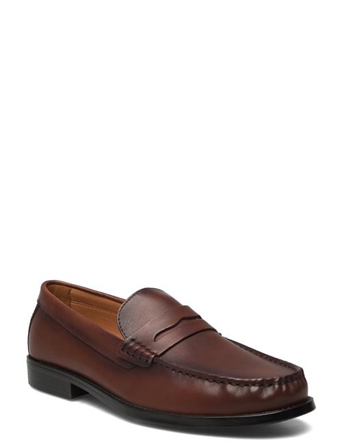 Mango Leather Penny Loafers Mango Brown