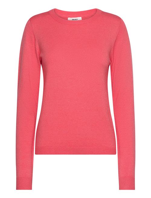Objthess L/S O-Neck Knit Pullover Object Coral