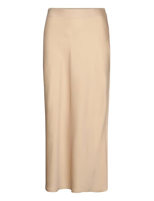 Viellette Hw Midi Skirt - Noos Vila Beige