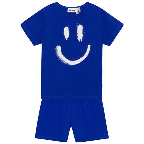 Se Molo GOTS Luvis T-shirt Og Shorts Sæt Reef Blue | Blå | 86/92 cm ved Babyshop