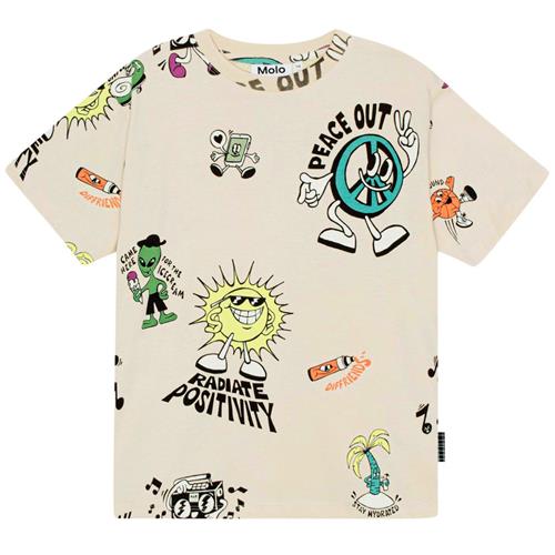 Se Molo GOTS Rodney T-shirt Diffriends | Beige | 128 cm ved Babyshop