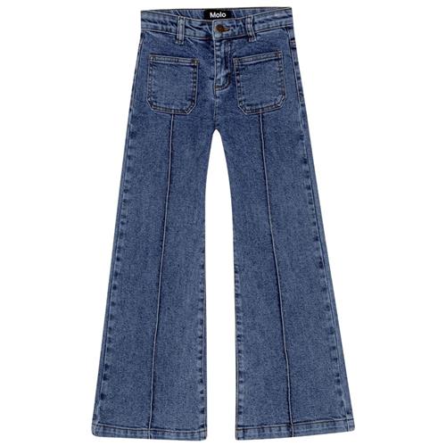 Se Molo Adina Jeans Stone Lapis Blue | Blå | 104 cm ved Babyshop