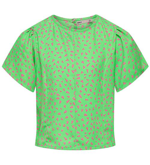 Kids Only Kids Only T-shirt - KogLino - Summer Green/Sugar Plum Geo Hearts