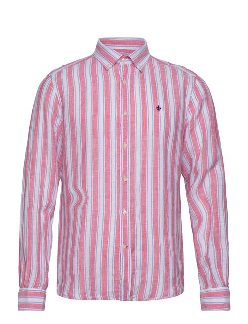 Morris Happy Linen Stripe Bd Shirt Morris Pink