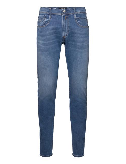 Se Replay Anbass Trousers Slim Hyperflex Original Replay Blue ved Booztlet