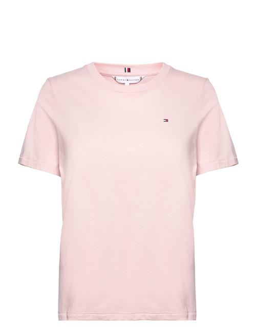 Se Tommy Hilfiger Modern Regular C-Nk Ss Tommy Hilfiger Pink ved Booztlet