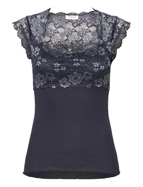 Rosemunde Silk Top W/ Lace Rosemunde Navy