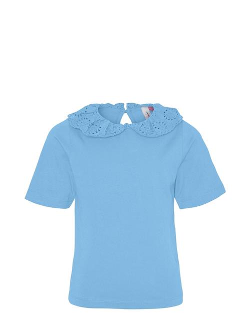 Se Vero Moda Girl Vmpanna Glenn Ss Collar Top Jrs Girl Vero Moda Girl Blue ved Booztlet