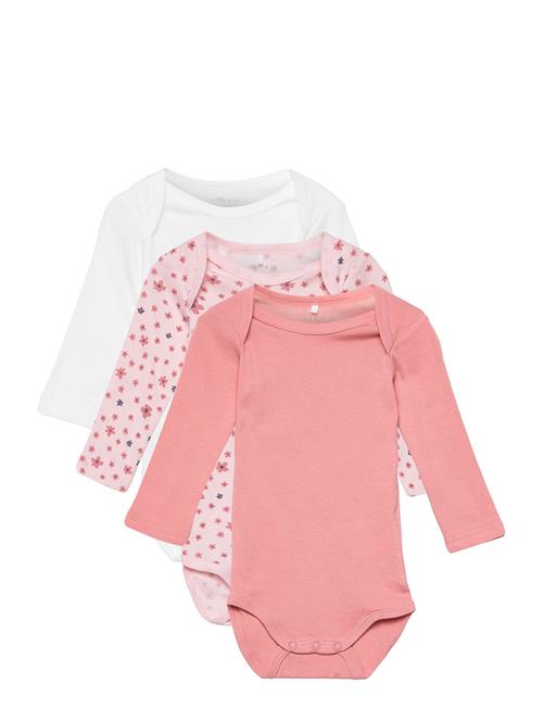 Nbfbody 3P Ls Rosette Flower Noos Name It Pink