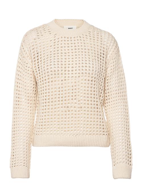 Objcharlie L/S Knit Pullover Noos Object Cream